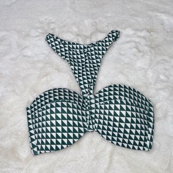 MIKOH Padded Bandeau High Neck Bikini Top Size Small - Picture 3 of 6